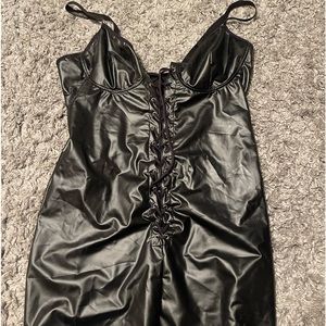 faux leather dress